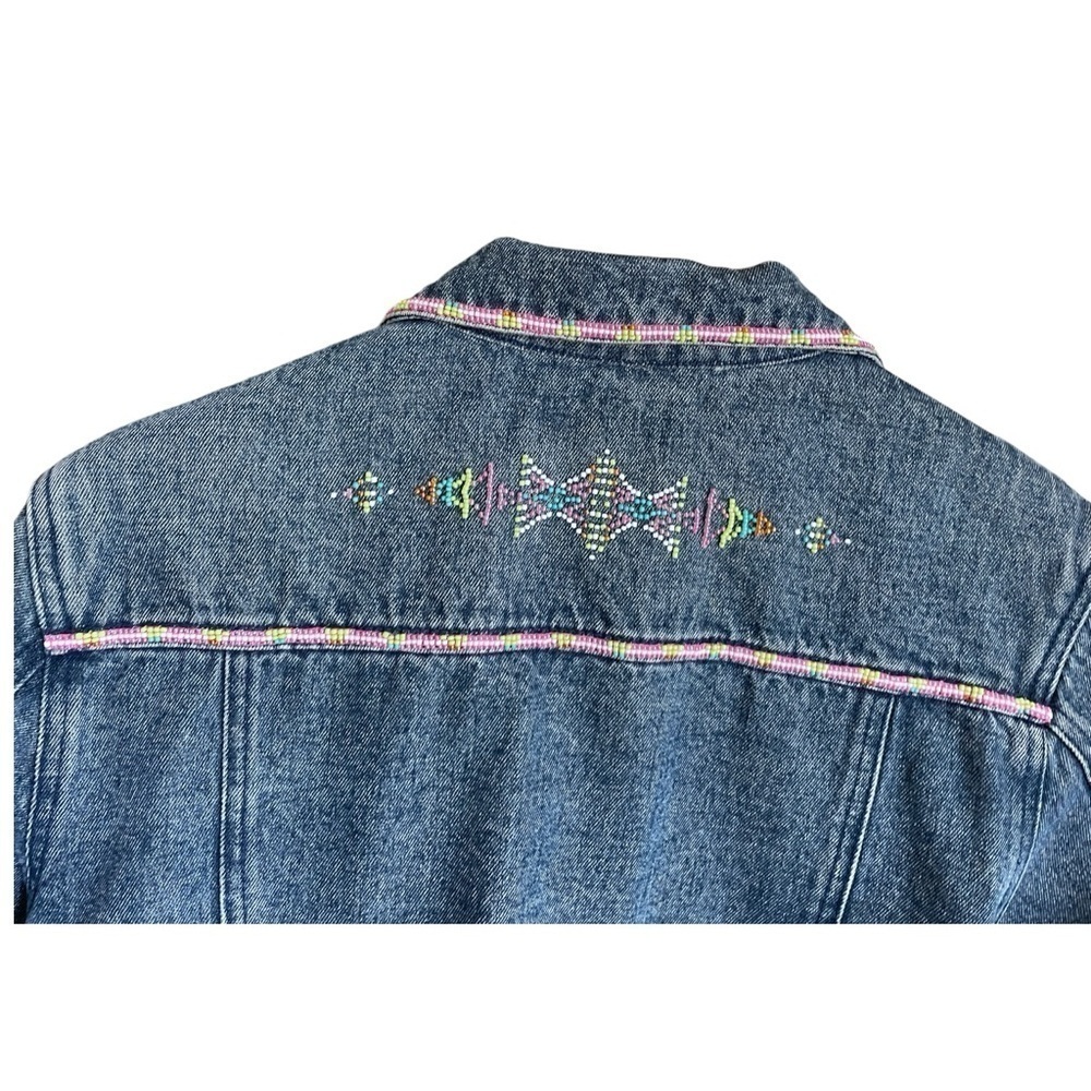 Pendleton Women's Beaded Denim Jacket, Size Petite Large - Picture 9 of 16